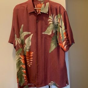 Men’s short sleeve silk shirt